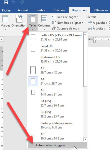Comment choisir la taille de la page sur word Comment choisir la taille de la page sur word